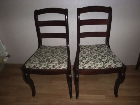 lot 2 chaises anciennes acajou et tapisserie 20 Belfort (90)