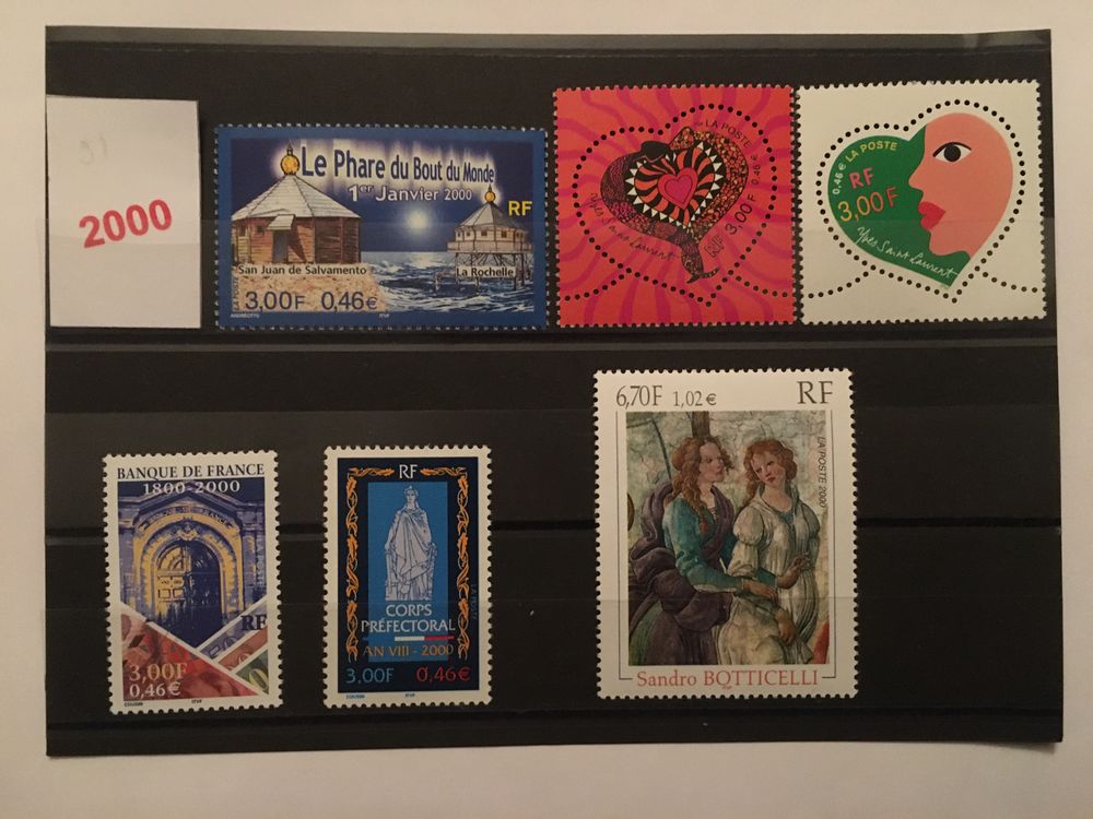 Timbres de collection de France ** Neufs 2000 