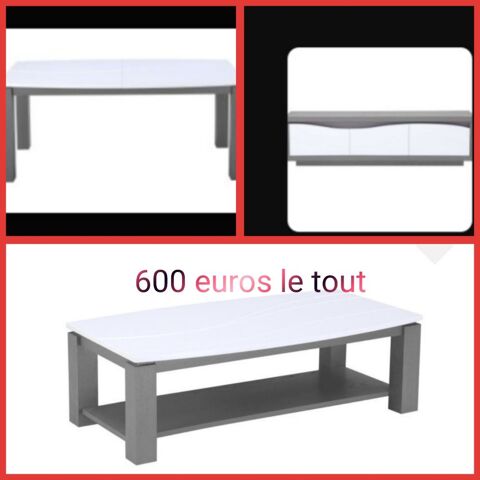 Table a manger avce rallonge +meuble tv +Table basse  600 Villeneuve-Saint-Georges (94)