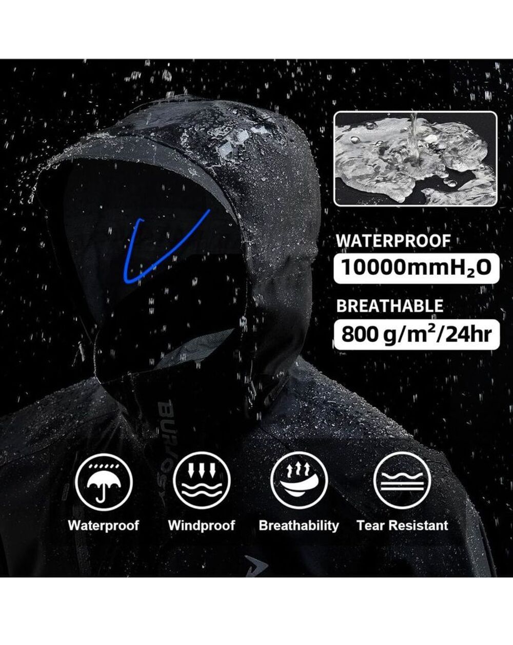 Veste coupe-vent imperm&eacute;able Vêtements