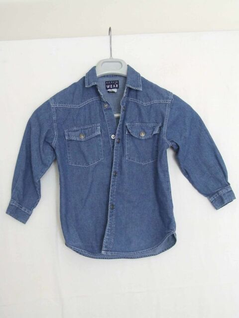 Chemise jeans manches longues Bleu T 114 (5 6 ans) TBE 5 Bagnolet (93)