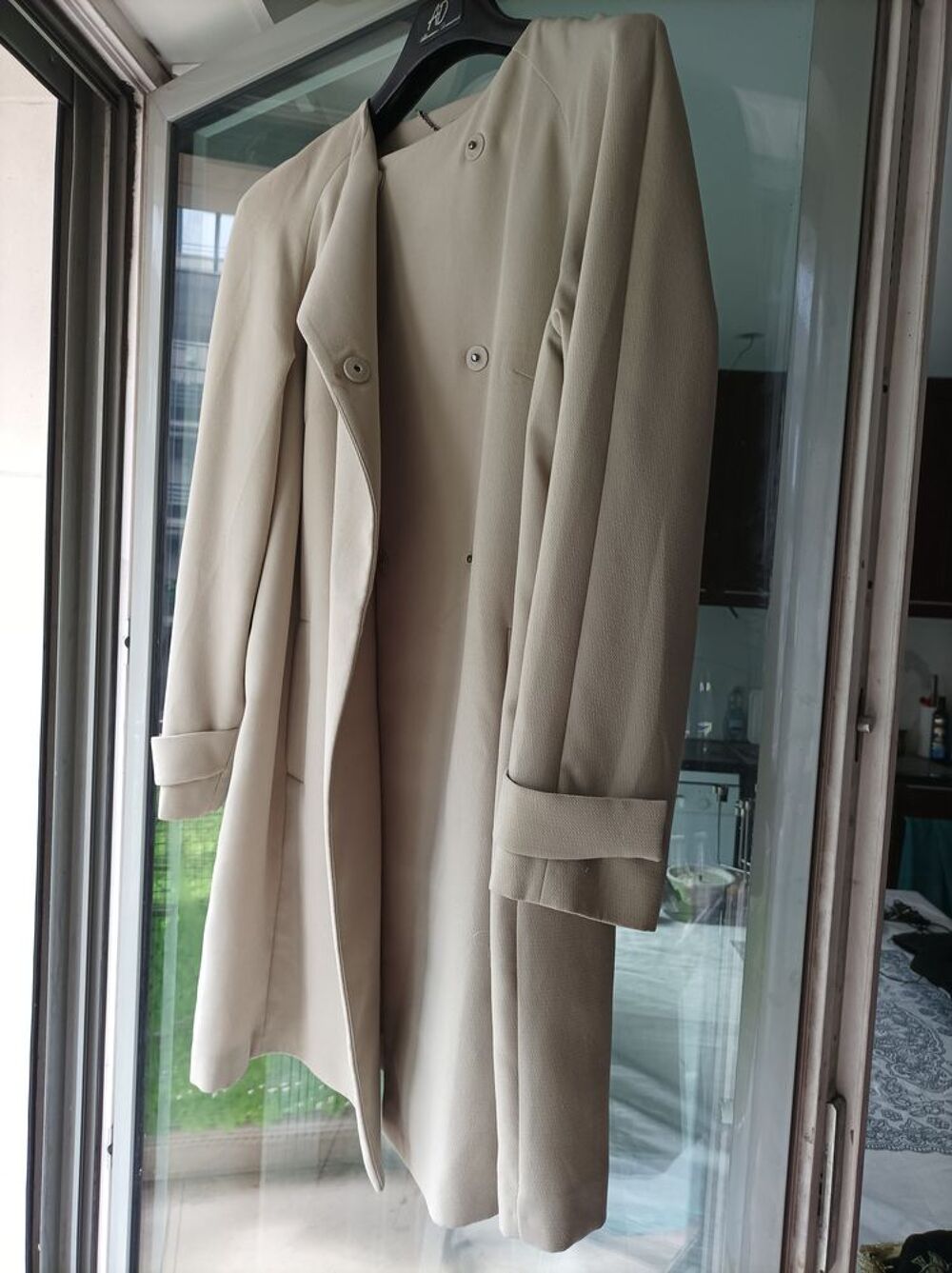 Manteau habill&eacute; Autograph couleur vert gris&eacute; taille UK 14 Vêtements