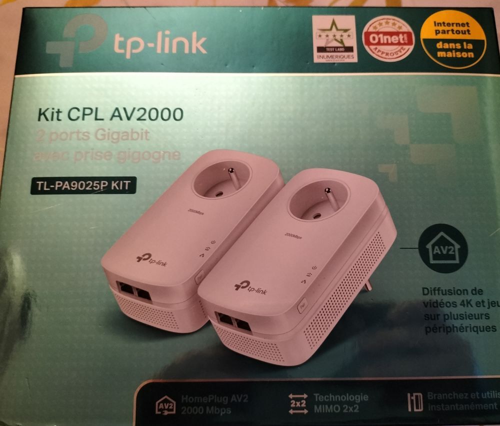 Kit CPL 2000 Mbps marque TP Link Matériel informatique