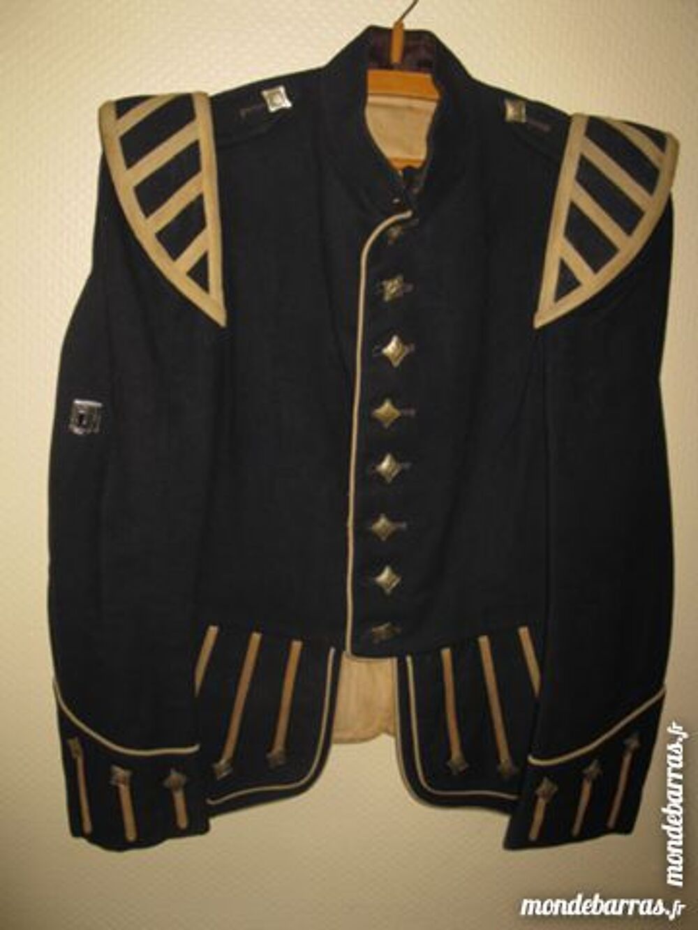  veste uniforme ancien tambour pipe band Ecossais 