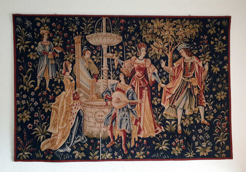 Tapisserie copie d'Aubusson XVIe Concert Fontaine 780 Aix-en-Provence (13)