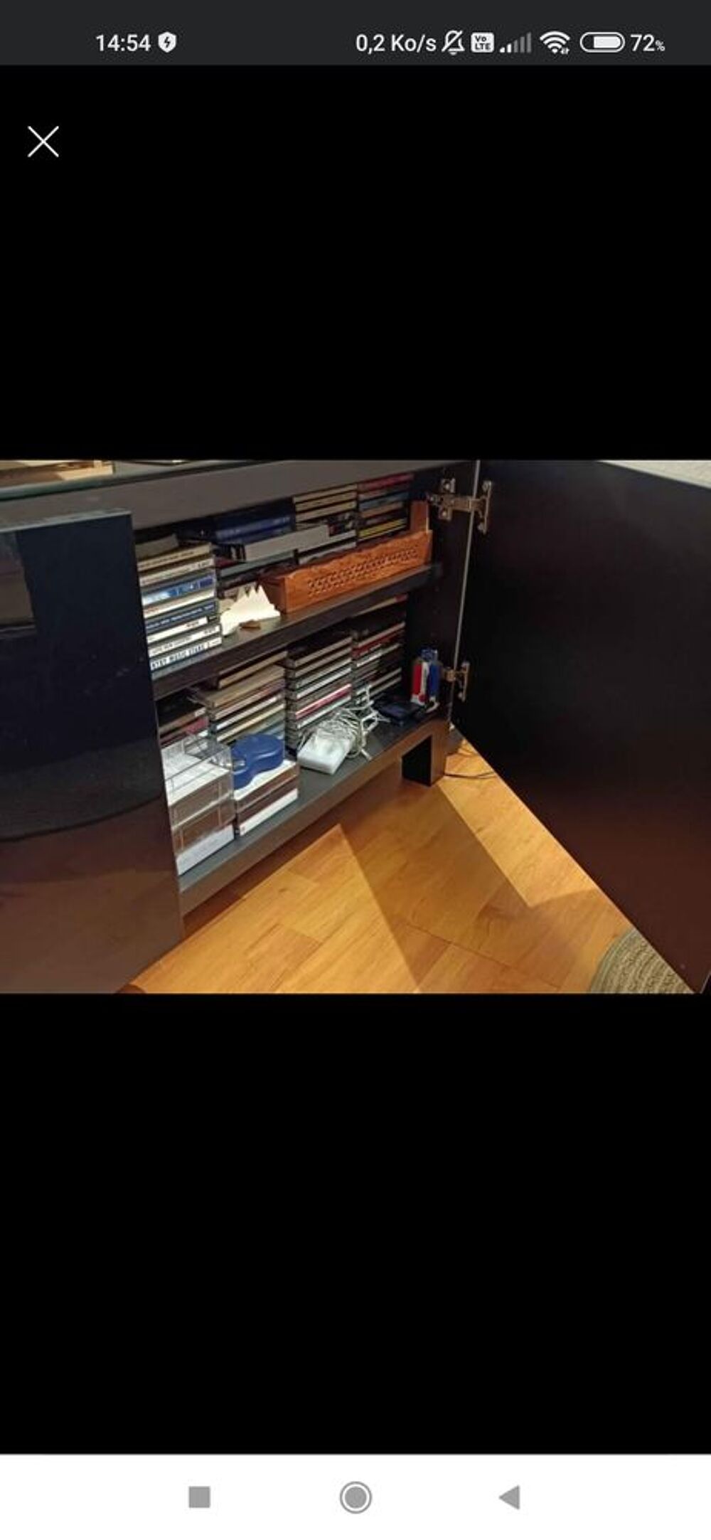MEUBLE TV OU RANGEMENT NOIR BRUN IKEA Meubles