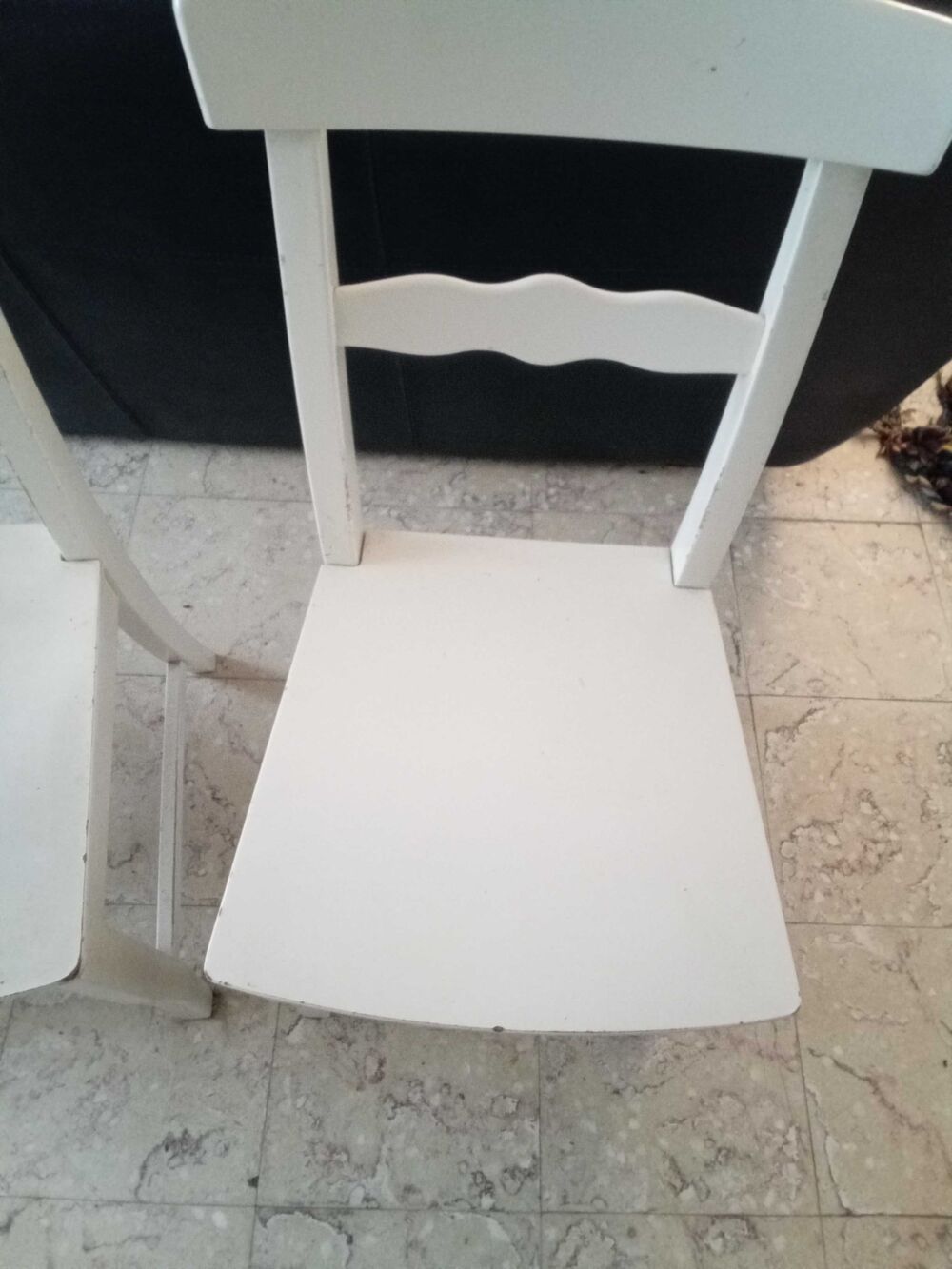 9 chaises blanche en bois ikea Meubles
