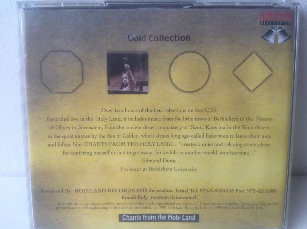 CHANTS FROM THE HOLY LAND GOLD COLLECTION Envoi Possible
CD et vinyles