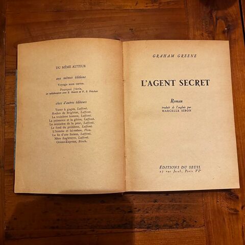 Graham Greene - L'Agent Secret - 1948 90 V�lizy-Villacoublay (78)