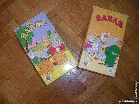 Lot de 2 coffrets de cassettes Babar (48) 4 Tours (37)