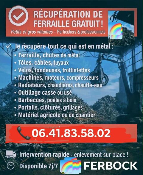 D&eacute;barras &eacute;vacuation ferraille  0 54200 Toul