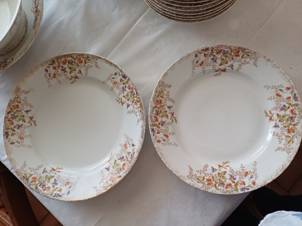 service vaisselle porcelaine ancienne fin XIX eme Cuisine