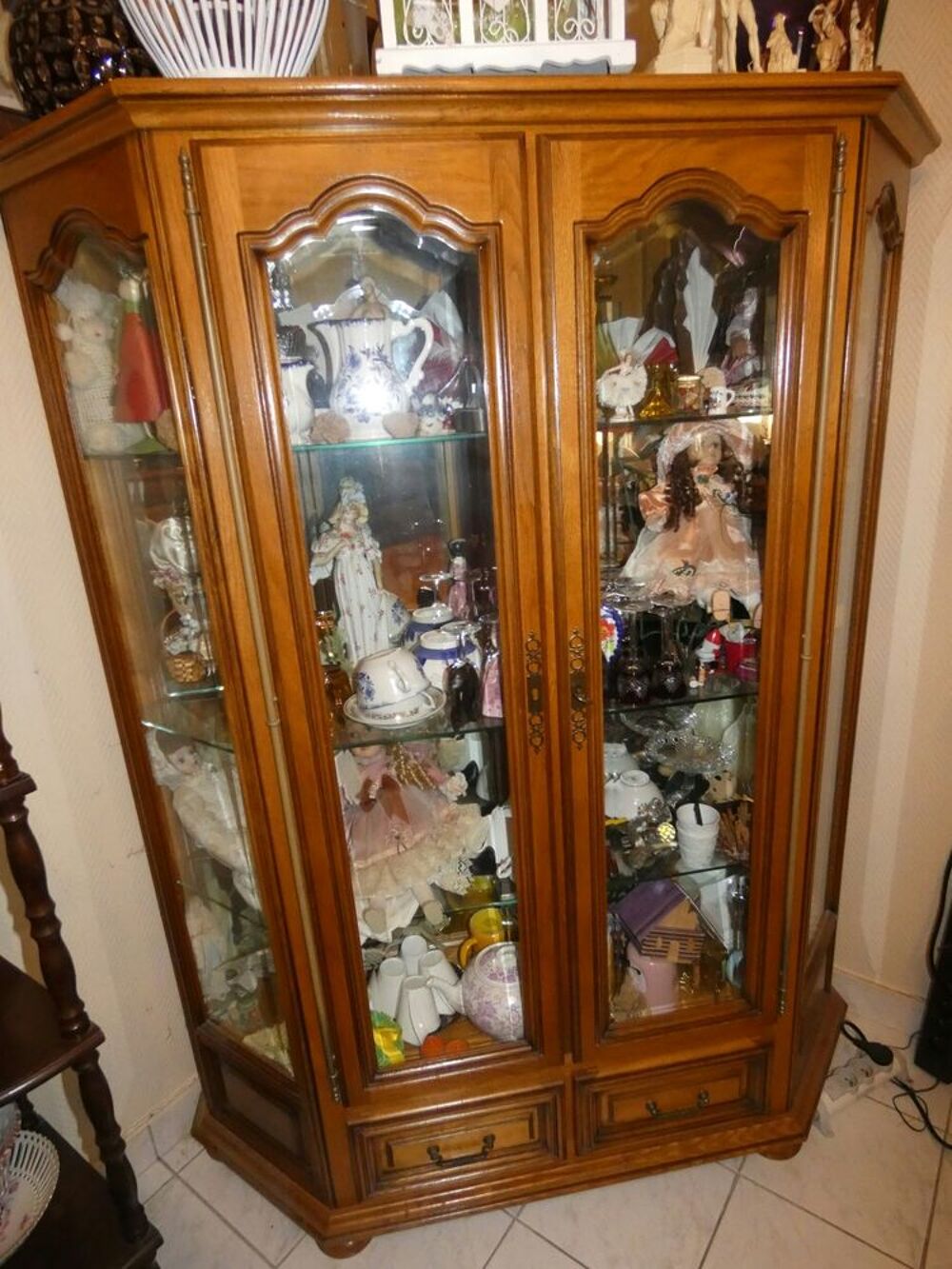 vitrine 2portes chene Meubles