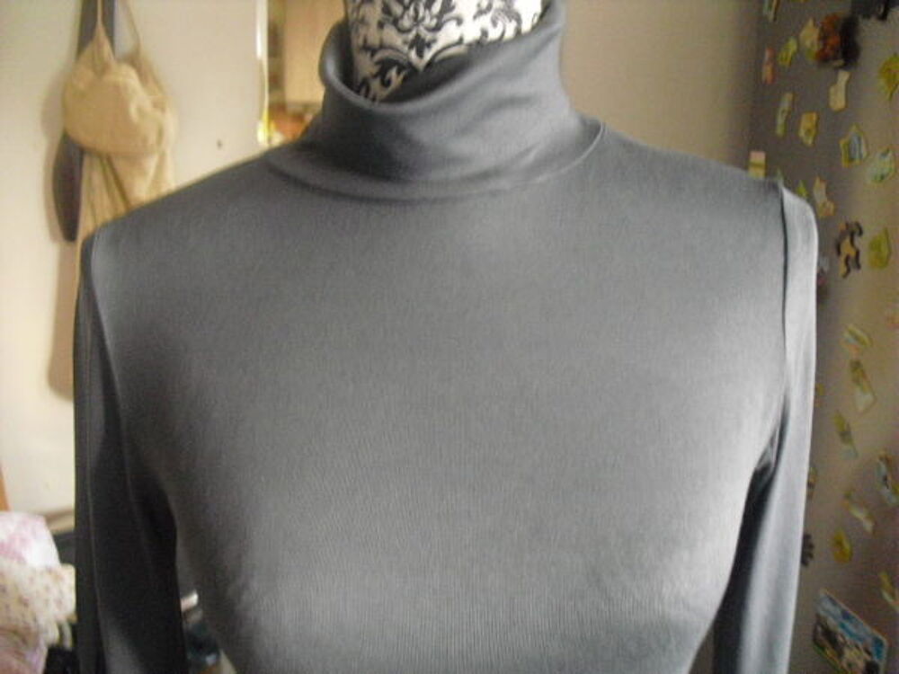sous pull col roul&eacute; gris fon&ccedil;&eacute; NEUF TAILLE M Vêtements