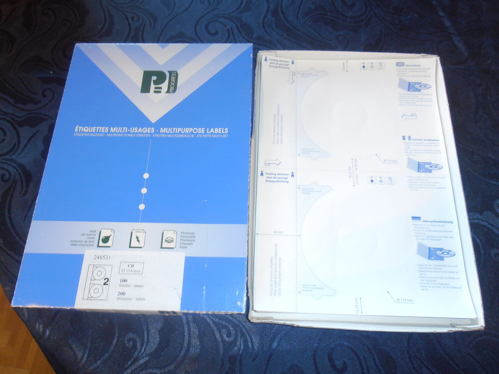 Etiquettes autocollantes pour CD (45) CD et vinyles