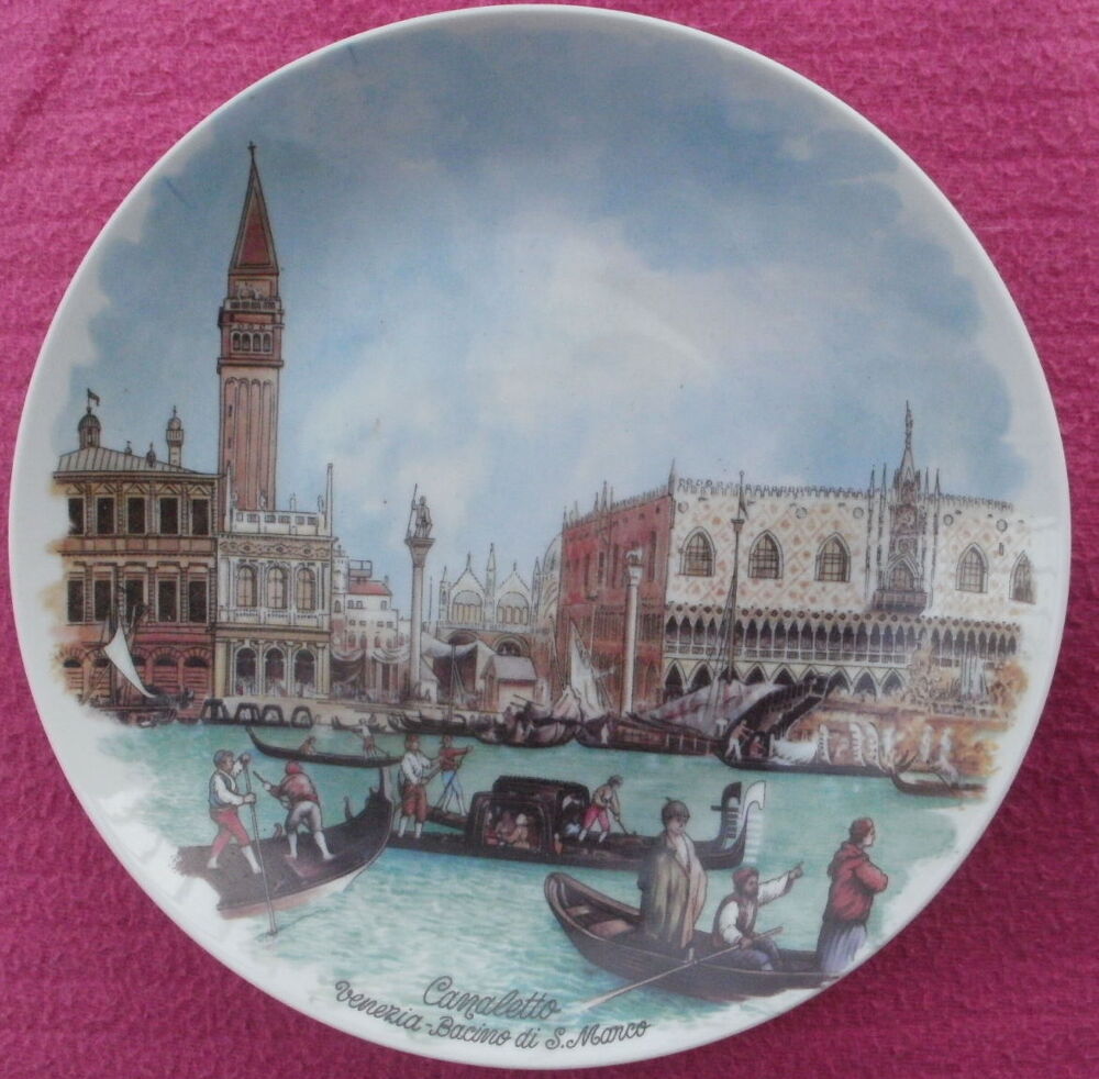 Assiette d&eacute;corative Tableau de CANALETTO Bacino di San MArco Electroménager