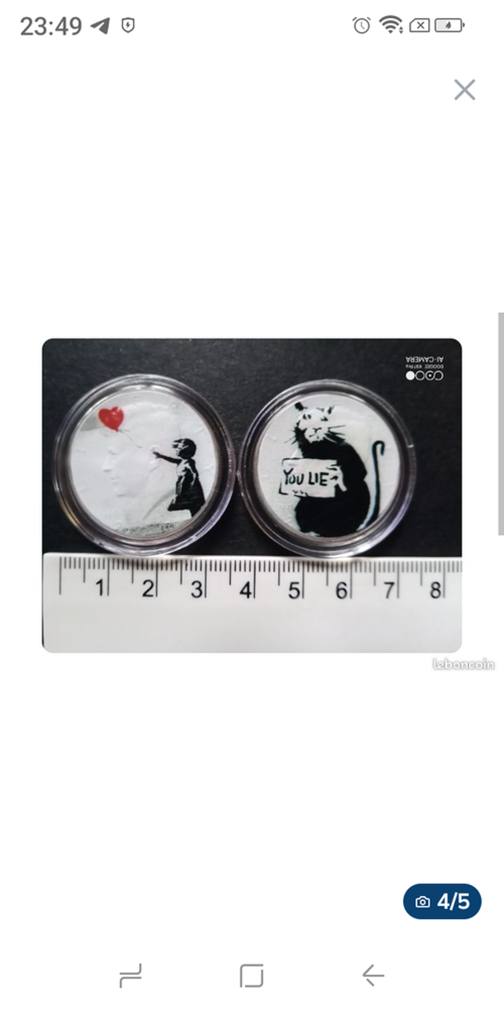 Lot X2 pi&egrave;ces Alf dollars Banksy Neuf 