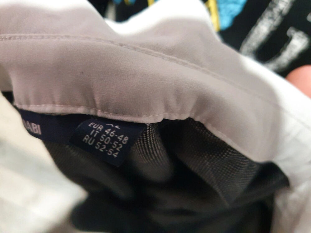Tee shirt avec col - noir ray&eacute; blanc ? 46 Vêtements