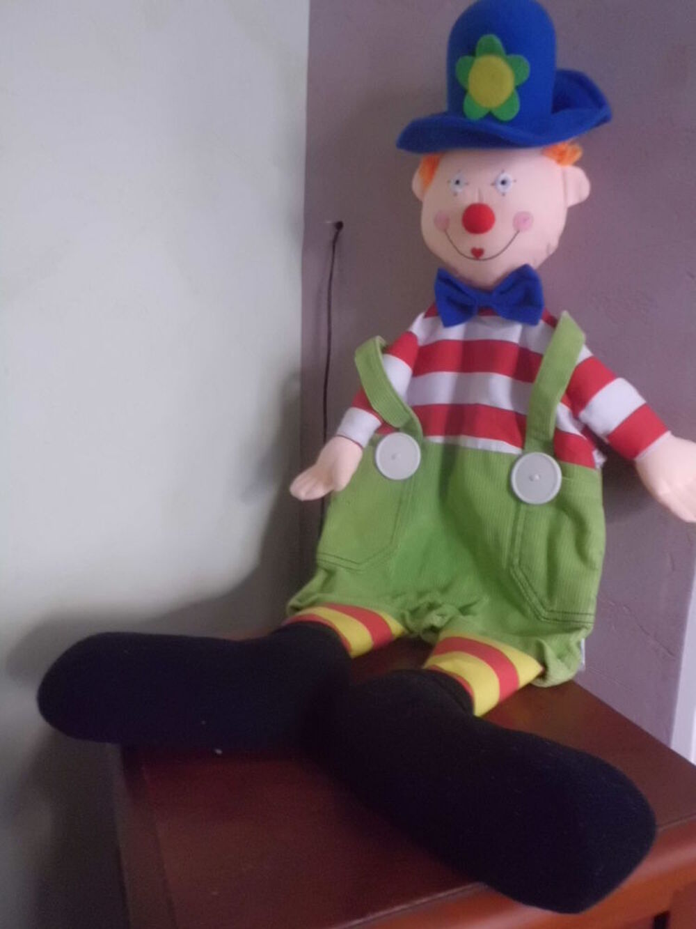 Peluche Clown Range Pyjama Tissus Short Vert Velour Ikea 62 Jeux / jouets
