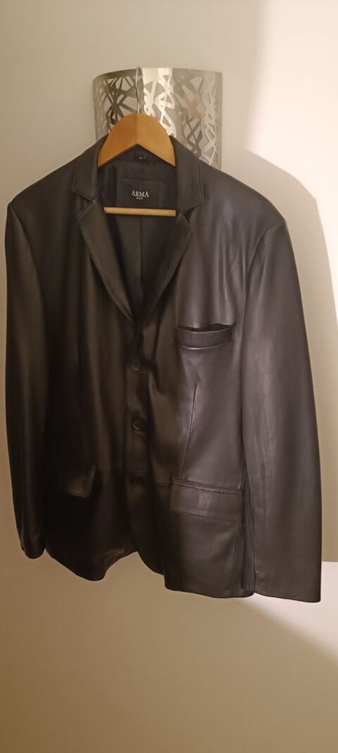 Veste homme en Cuir Noir  ARMA  100 Mounes-ls-Montrieux (83)