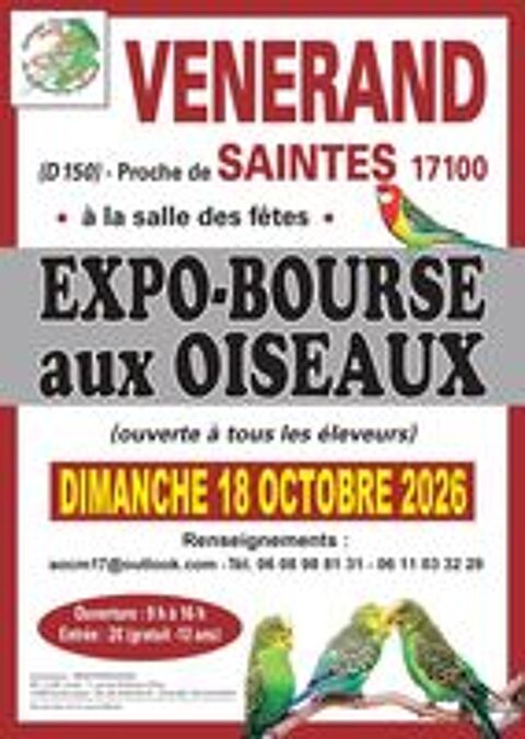   Bourse aux oiseaux le 18 octobre 2026 