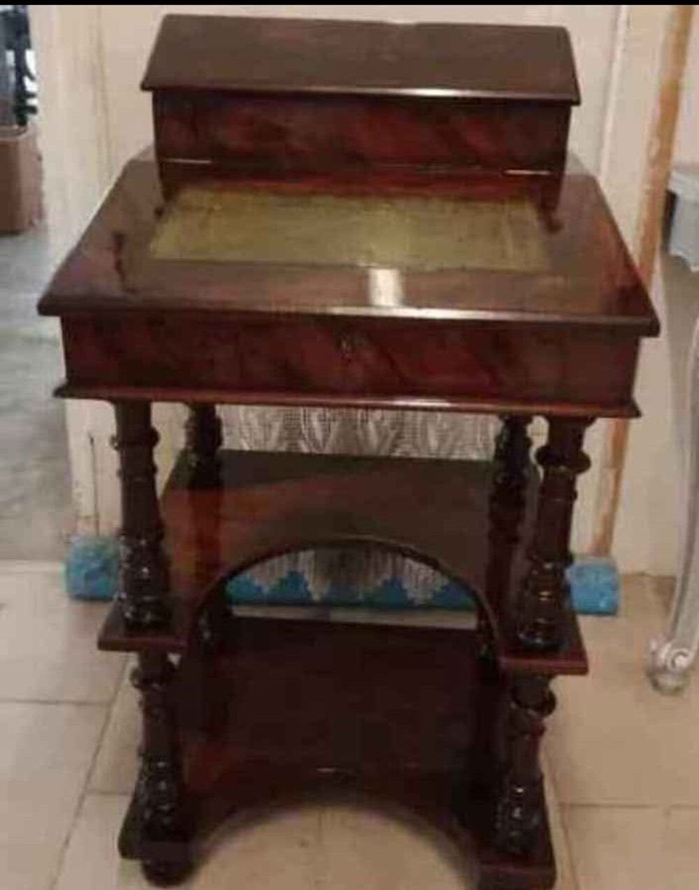 Rare bureau 19eme Edouardien walunt Davenport Meubles