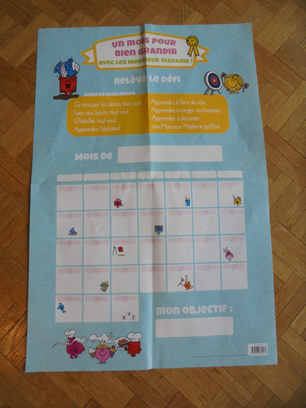 Affiche mensuelle Monsieur Madame (106) Livres et BD