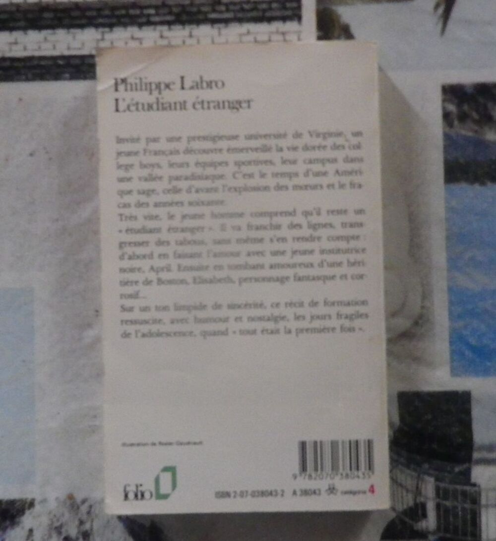 L'ETUDIANT ETRANGER de Philippe LABRO Ed. Folio 1961 Livres et BD