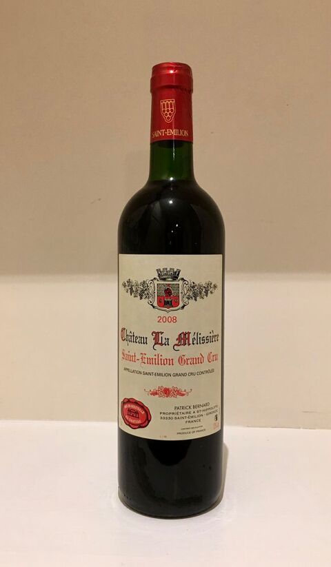 Saint Emilion- Grand cru- Ch�teau la M�lissi�re- 2008 24 L'Isle-Jourdain (32)
