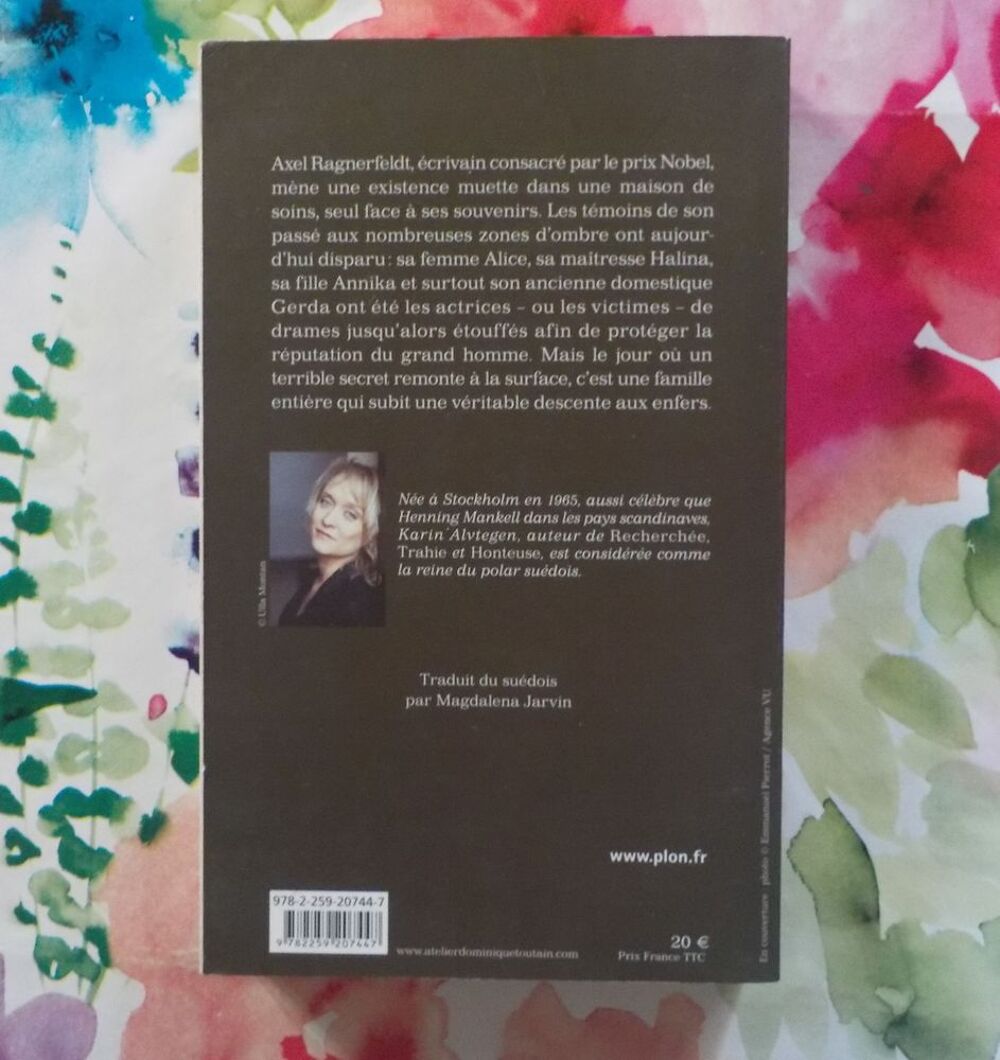 TENEBREUSES de Karin ALVTEGEN Ed. Plon Livres et BD