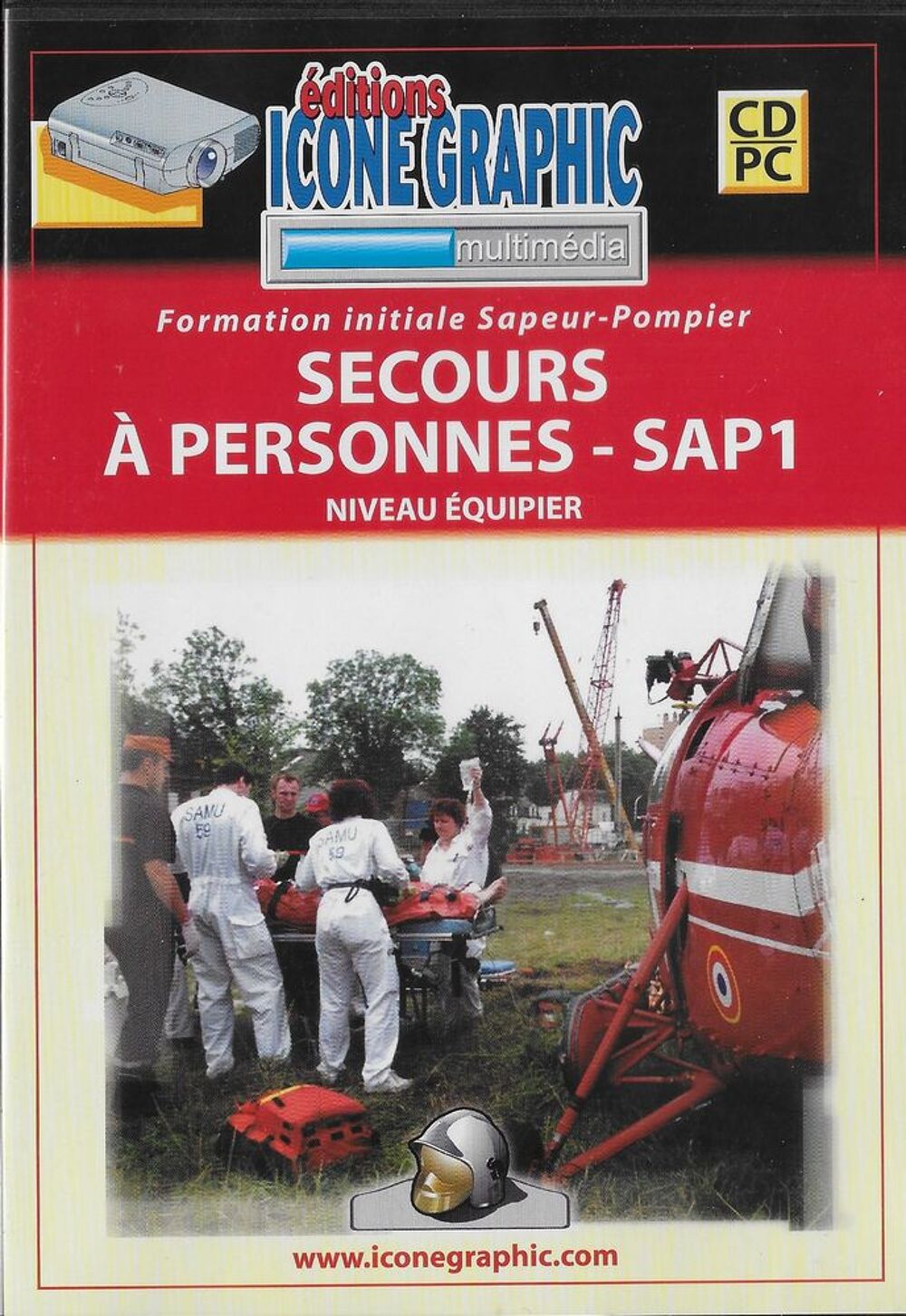 cd-rom ic&ocirc;ne graphique pompiers module SAP1 DVD et blu-ray
