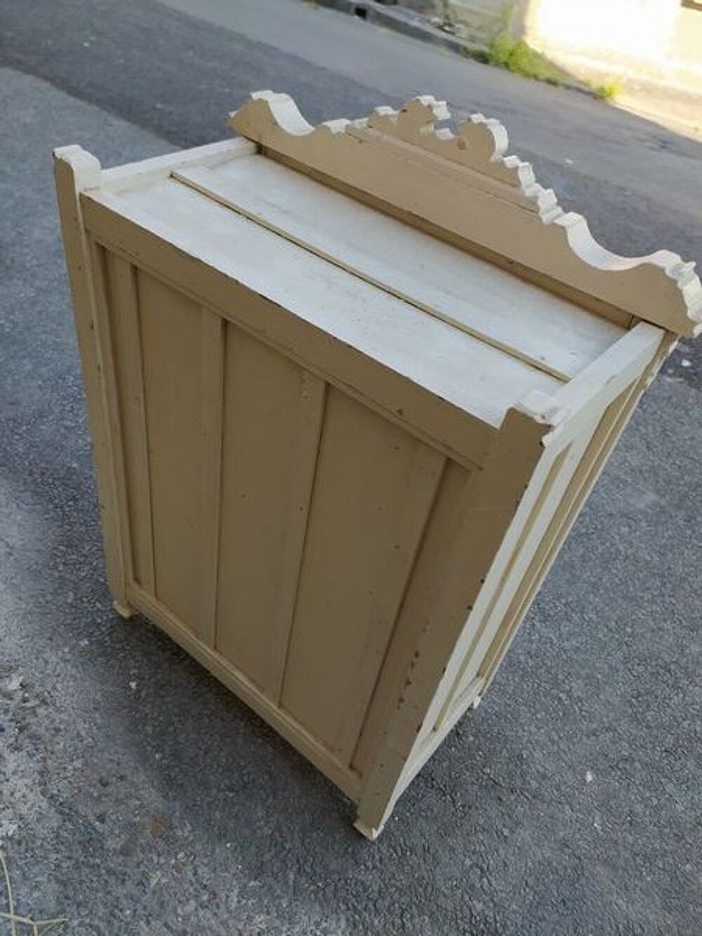 Anciens Meubles de Poup&eacute;e Lit et Armoire Bois XIX&egrave;me Meubles