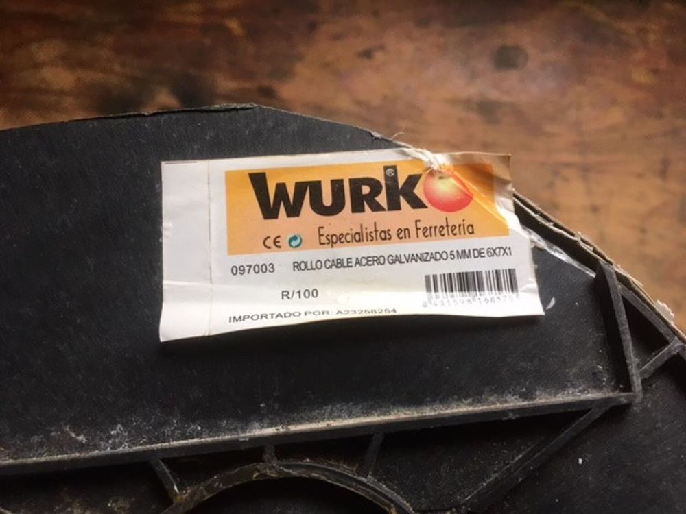 
Touret de c&acirc;ble acier neuf de 100 m Bricolage