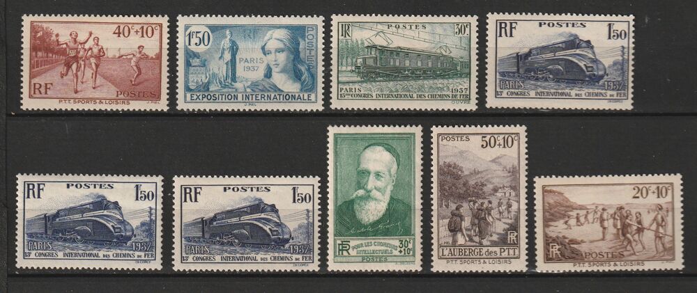 Timbres Neufs ANNEE 1937 