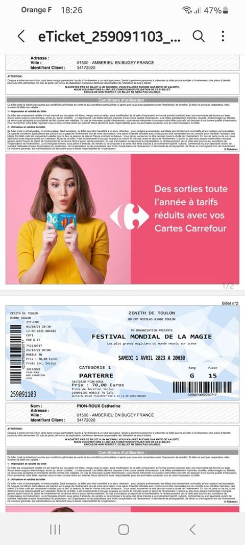 Festival mondial magie Toulon 40 Chteau-Gaillard (01)