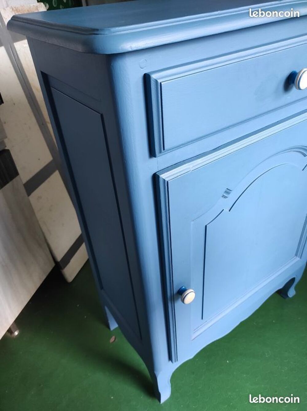 Confiturier bleu en ch&ecirc;ne massif Meubles