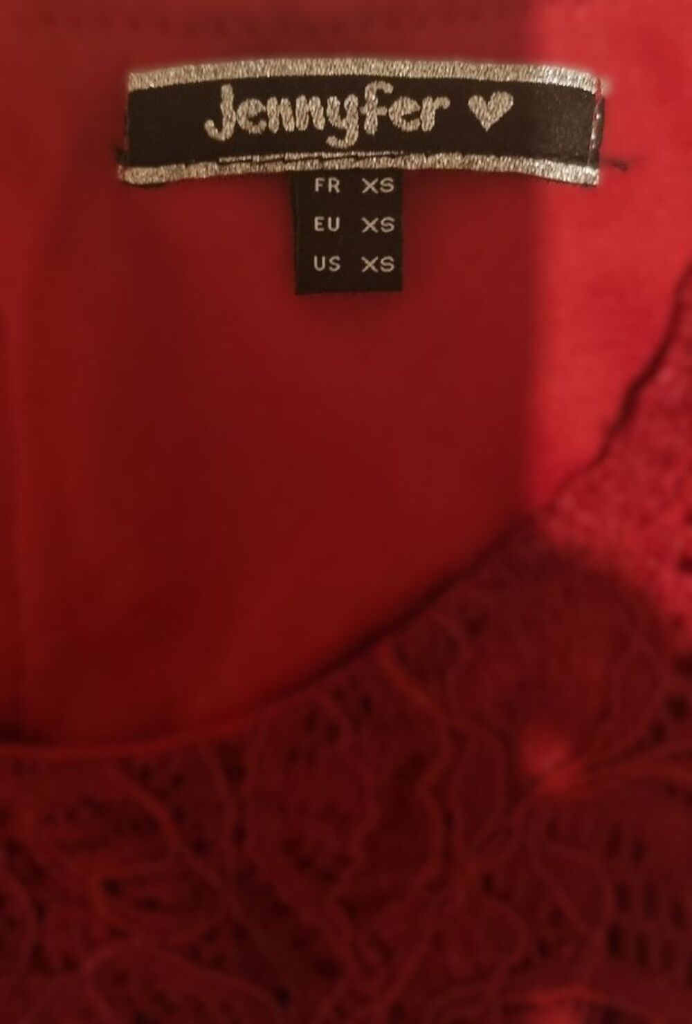 Robe dentelle rouge Jennyfer XS - Coup de c?ur chic &amp; f&eacute;mini Vêtements
