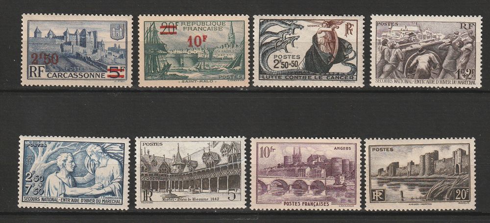 TIMBRES NEUFS** ANNEES 1941-46

