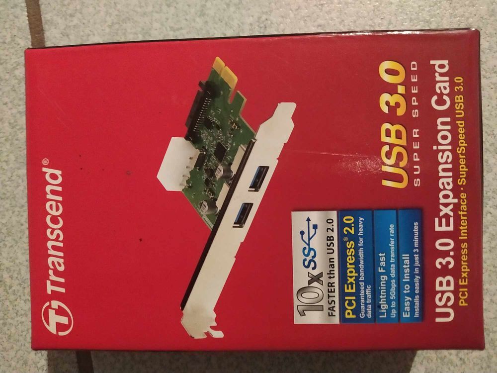 Transcend TS-PDU3 Carte PCI Express Expansion card USB 3.0
Matériel informatique