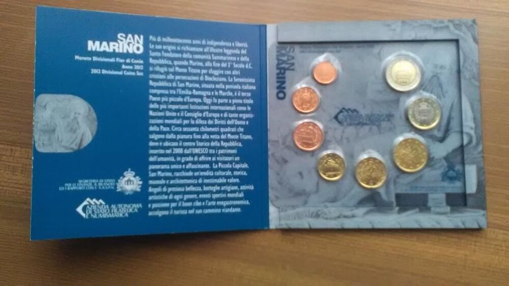 KIT 8 PIECES DE SAINT MARIN ANNEE 2012 