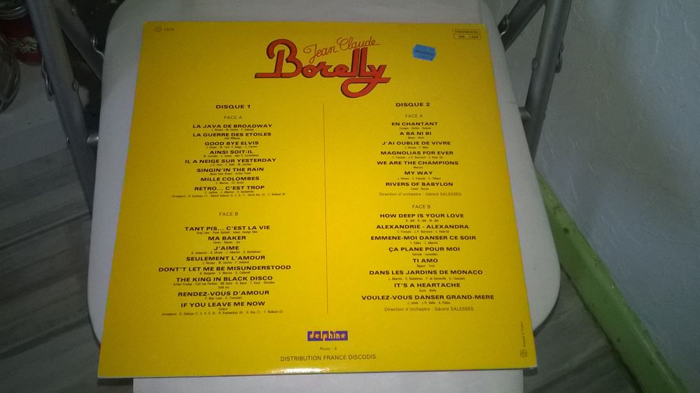 Vinyle Jean Claude BORELLY
Grands Succes
1979
Excellent e CD et vinyles