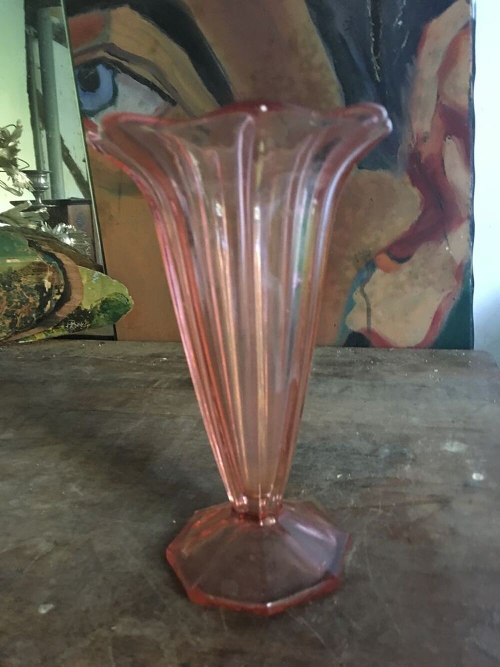 Vases rose 1940 Décoration