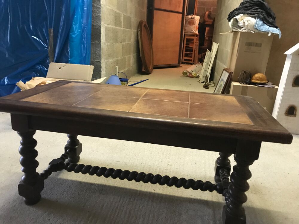 Table basse en bois et carrelage Meubles