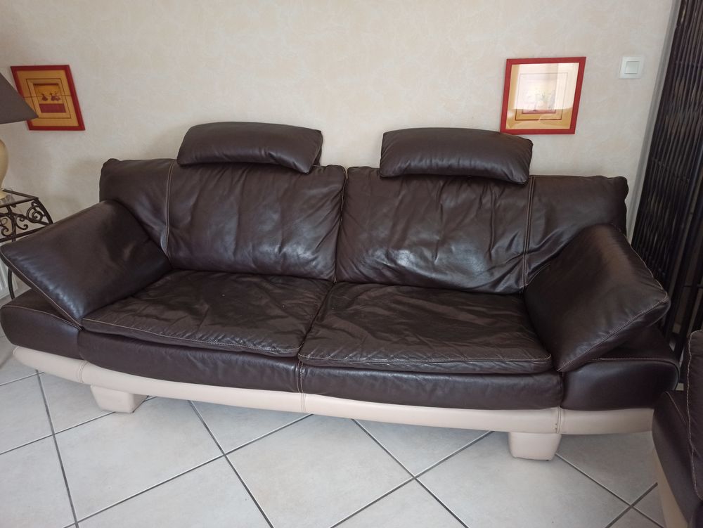 Canap&eacute; cuir vachette Meubles