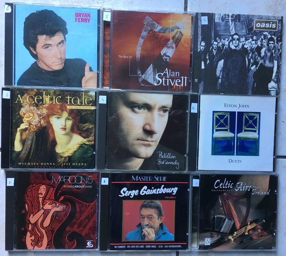 CD pop rock , rock , chanson francaise ... CD et vinyles