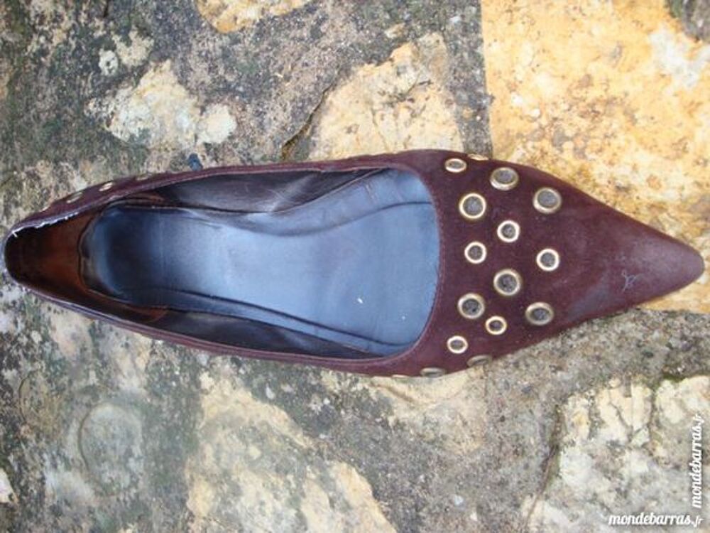 Ballerines en daim marron Chaussures