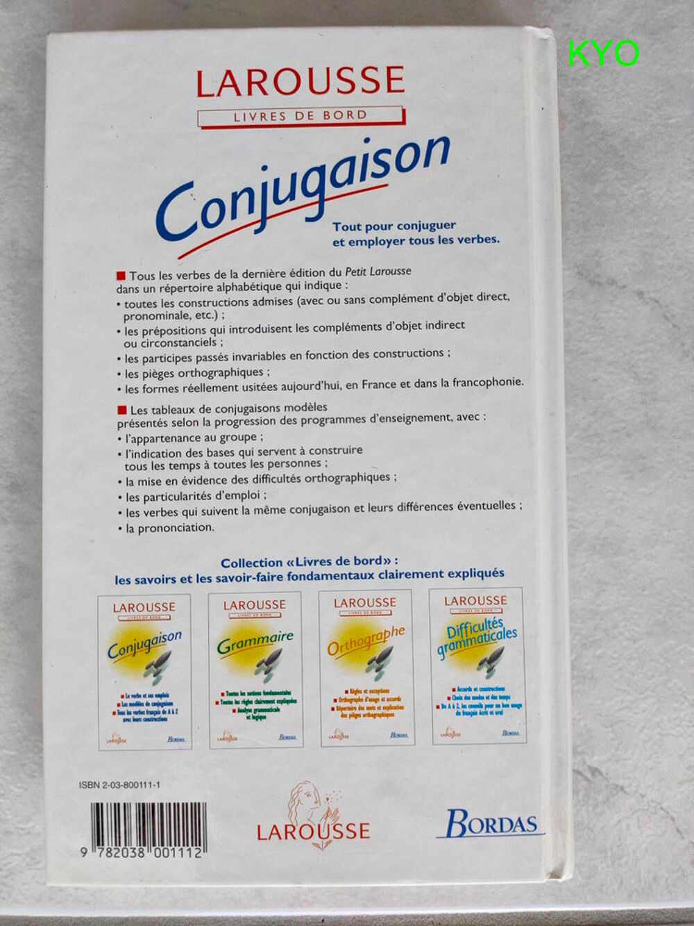 LAROUSSE Conjugaison - Livre - Tr&egrave;s bon &eacute;tat Livres et BD