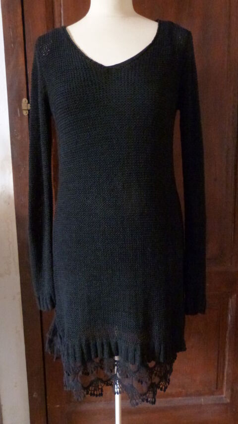 MAGNIFIQUE Robe Noir Et Dentelle  RAINBOW  taille 38/40  12 cuisses (71)