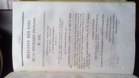 Ancien Bulletin des Lois de la R�publique Fran�aise 1930 0 Battrans (70)