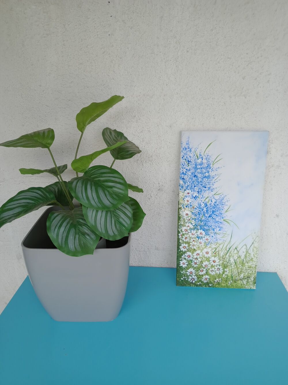 tableau fleuri - d&eacute;coration - peinture acrylique Décoration
